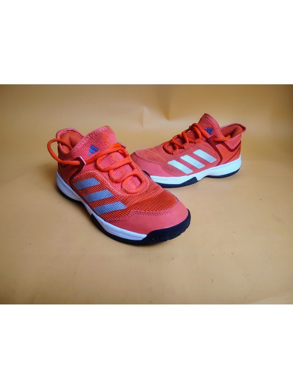 adidas Adizero Ubersonic 4 Junior Tennis Shoes Size 2.5Y Orange Silver Court